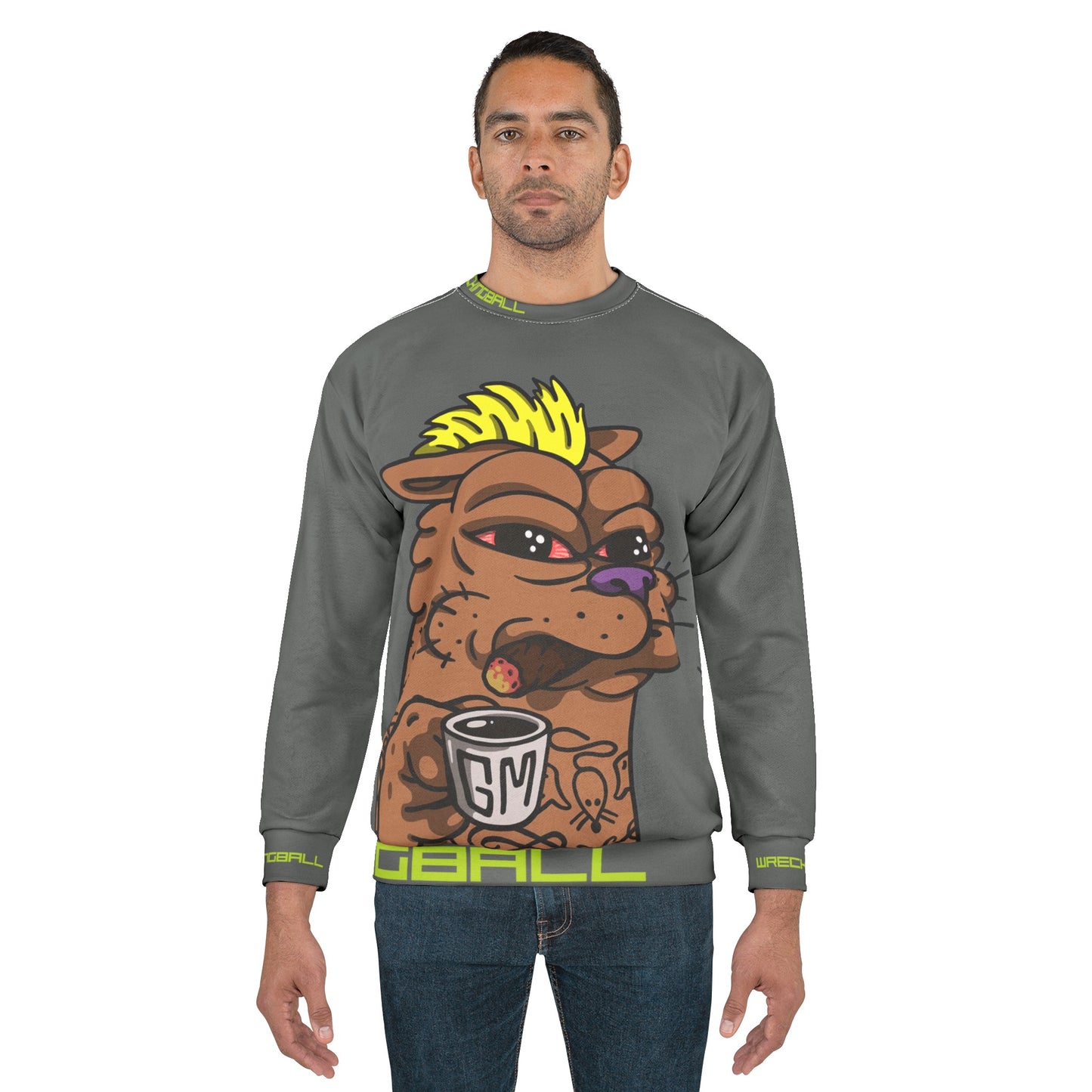 Wreckingball Gear -Kitteh all over Sweatshirt- The Gm