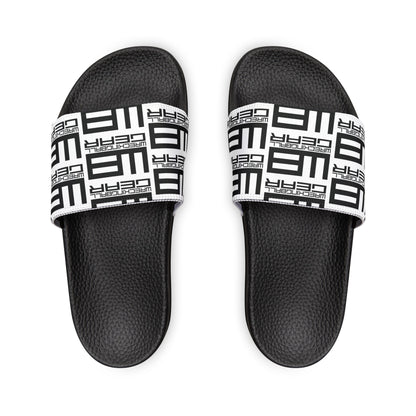 Wreckingball Gear -Slide Sandals Hyper Black on White