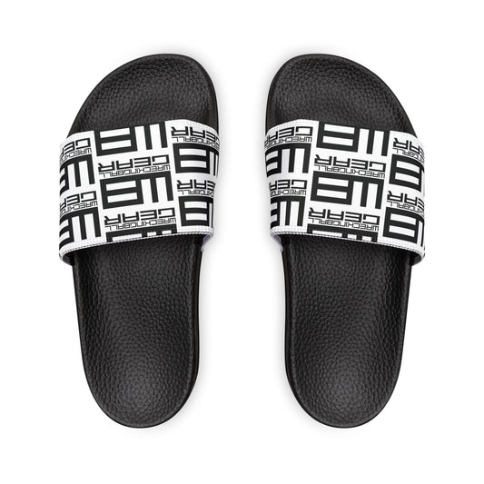 Wreckingball Gear -Slide Sandals Hyper Black on White