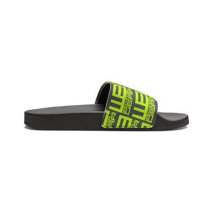 Wreckingball Gear -Slide Sandals Hyper Lime on Grey