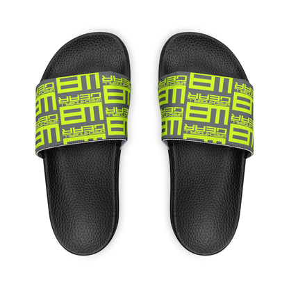 Wreckingball Gear -Slide Sandals Hyper Lime on Grey