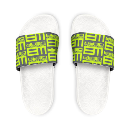 Wreckingball Gear -Slide Sandals Hyper Lime on Grey