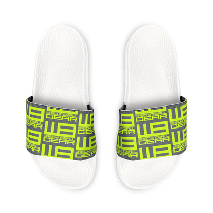 Wreckingball Gear -Slide Sandals Hyper Lime on Grey