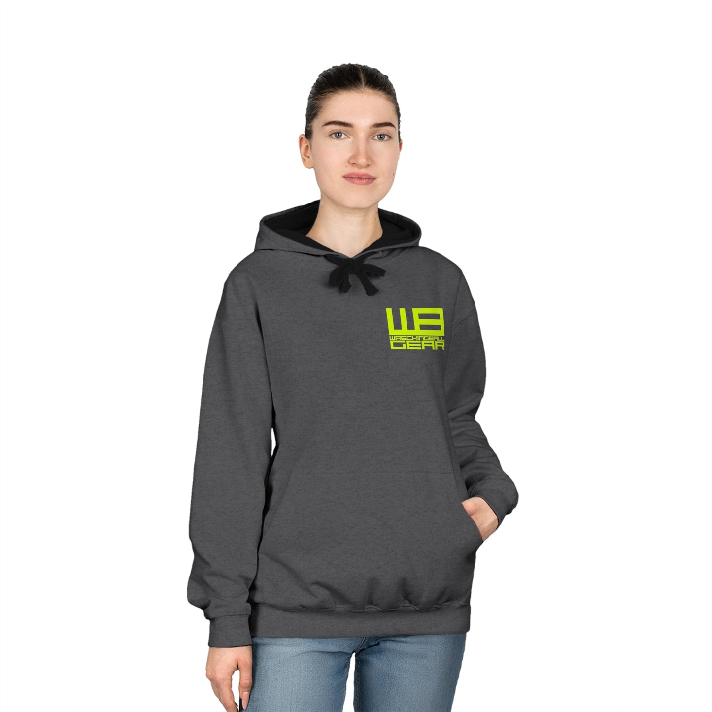 Wreckingball Gear - Varsity Hoodie Lime