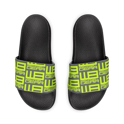 Wreckingball Gear -Slide Sandals Hyper Lime on Grey