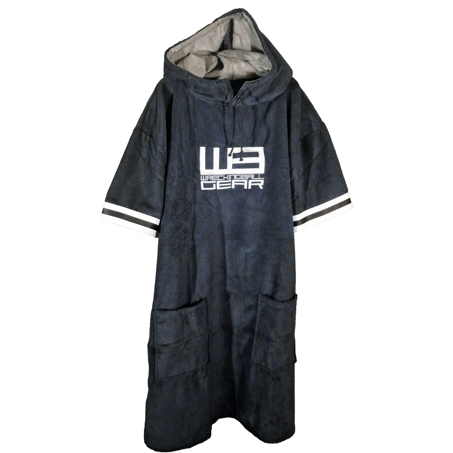 Premium Surfponcho Omkleedponcho Changing robe Zwart sneldrogend 