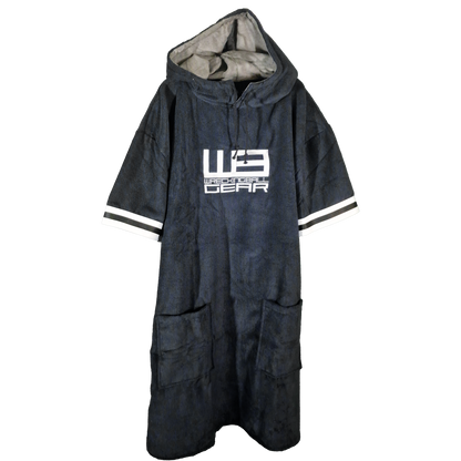 Premium Surfponcho Omkleedponcho Changing robe Zwart sneldrogend 