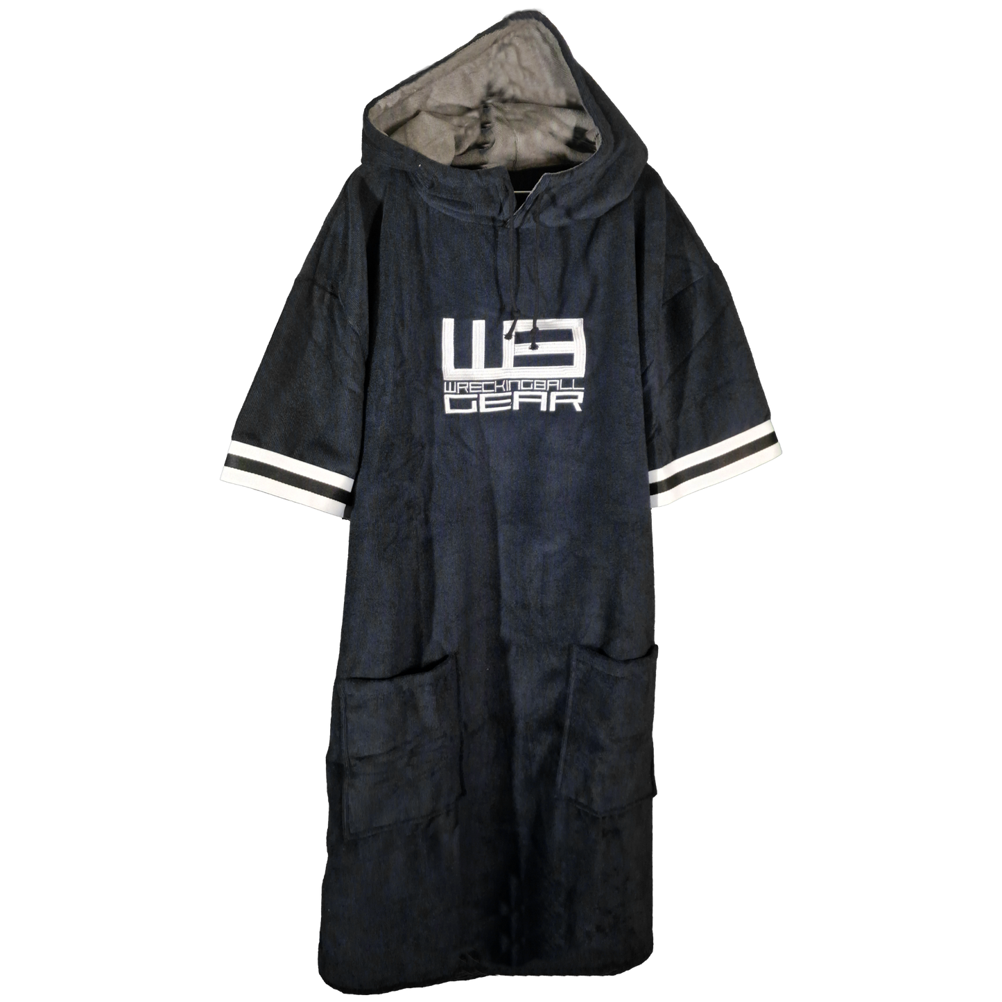 Premium Surfponcho Omkleedponcho Changing robe Zwart sneldrogend 