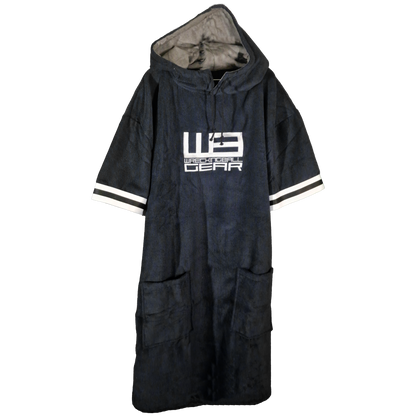 Premium Surfponcho Omkleedponcho Changing robe Zwart sneldrogend 